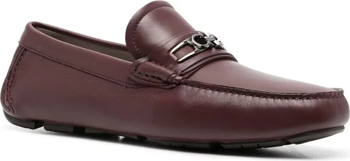 Gancini-buckle leather loafers - Image 2
