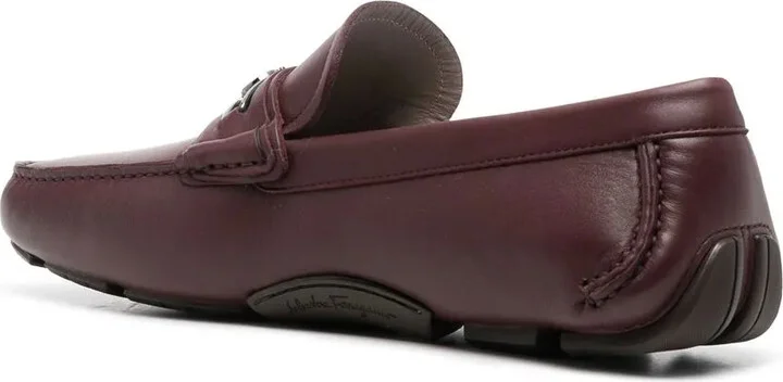 Gancini-buckle leather loafers - Image 3