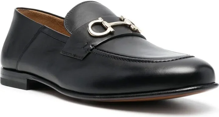 Gancini-buckle leather loafers - Image 2