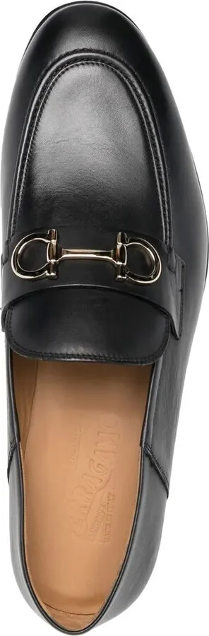 Gancini-buckle leather loafers - Image 4