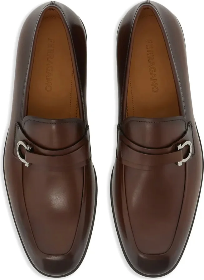 Gancini-buckle leather loafers - Image 4