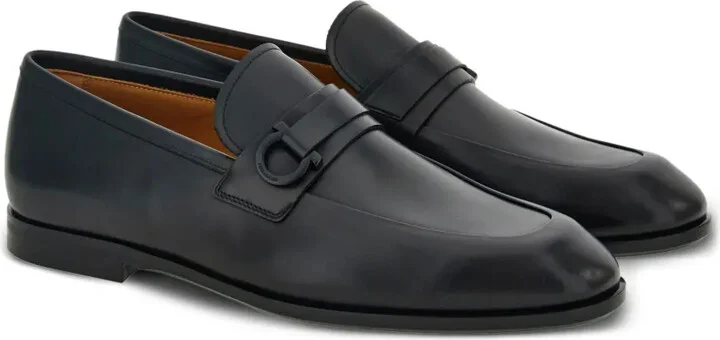 Gancini-buckle leather loafers - Image 2