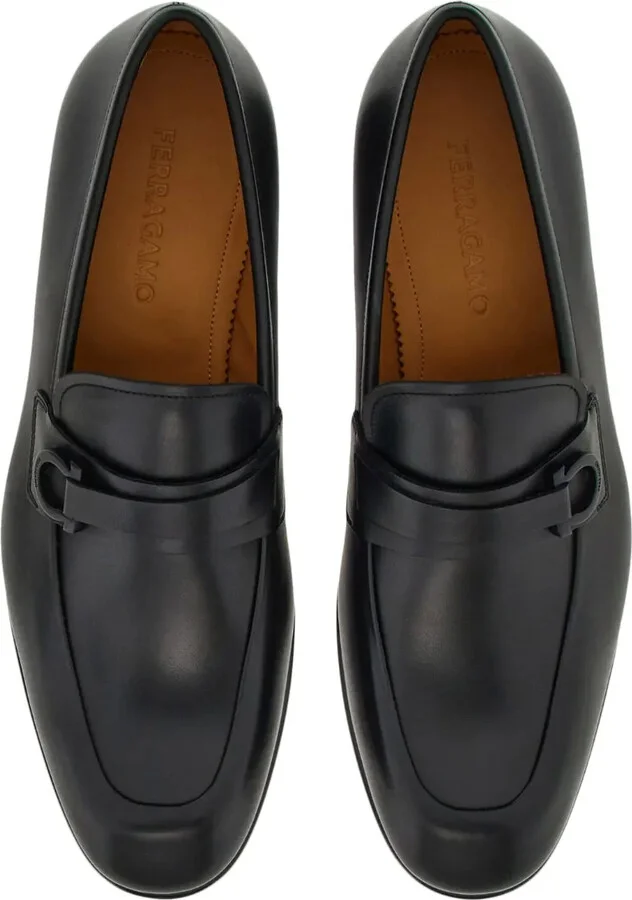 Gancini-buckle leather loafers - Image 4