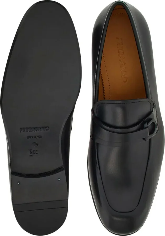 Gancini-buckle leather loafers - Image 5