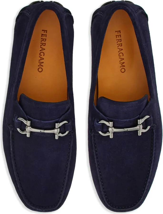 Gancini-buckle leather loafers - Image 3
