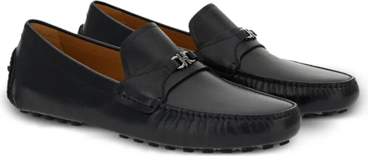 Gancini-buckle leather loafers - Image 2