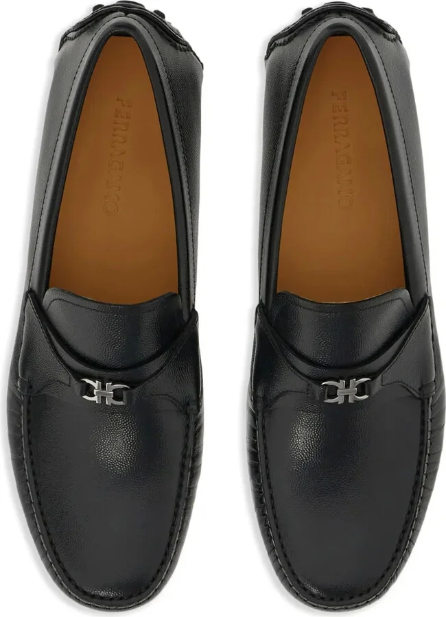 Gancini-buckle leather loafers - Image 4