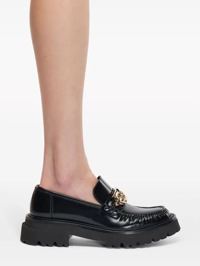Gancini-buckle leather loafers - Image 5