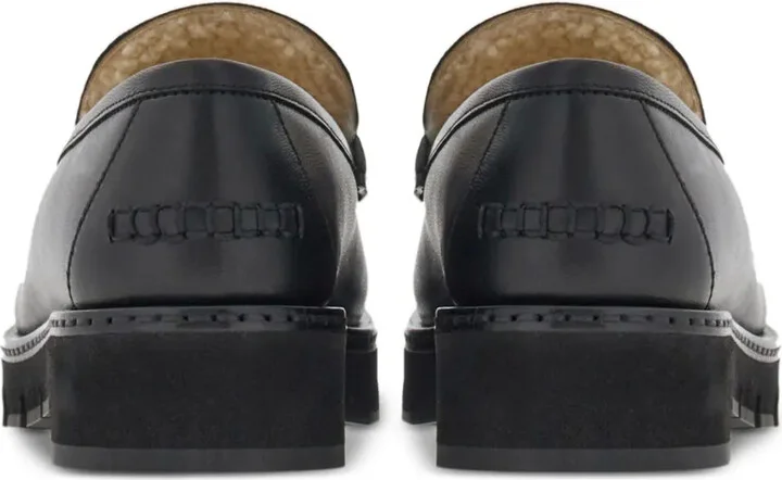 Gancini-buckle leather loafers - Image 3