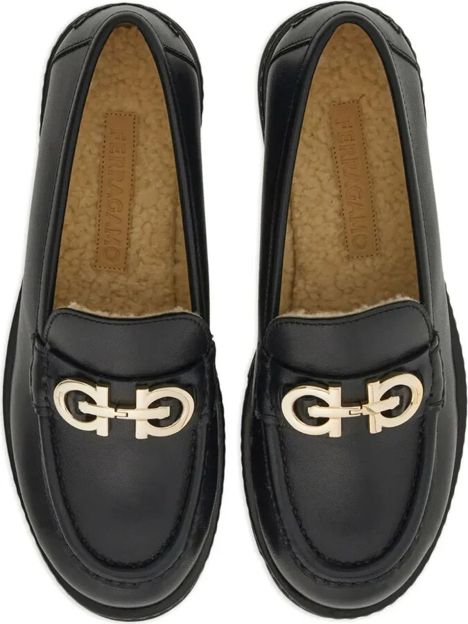 Gancini-buckle leather loafers - Image 4