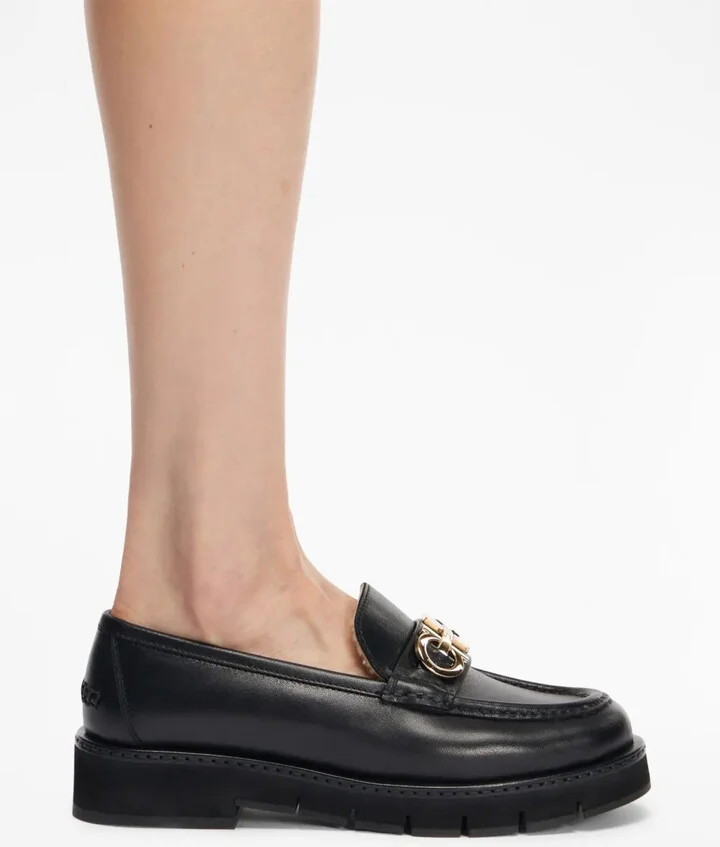 Gancini-buckle leather loafers - Image 5