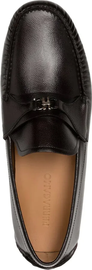 Gancini-buckle leather loafers - Image 4