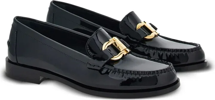Gancini-buckle leather loafers - Image 2