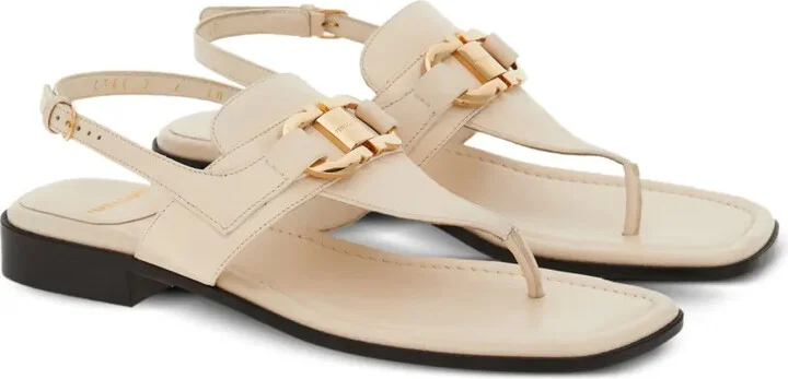 Gancini-buckle leather sandals - Image 2