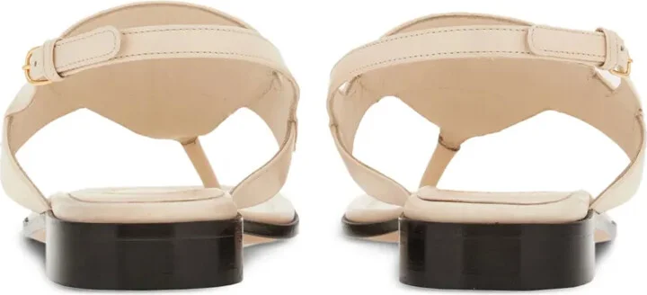 Gancini-buckle leather sandals - Image 3
