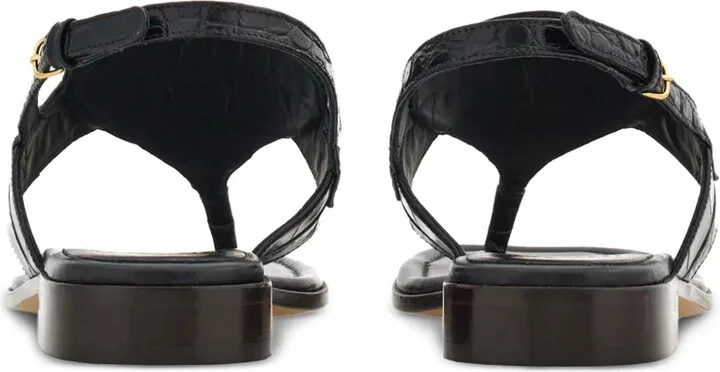 Gancini-buckle leather sandals - Image 3