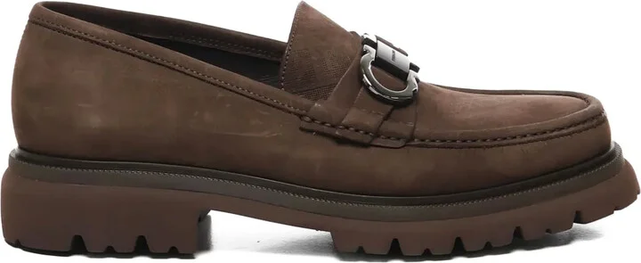 Gancini-buckle loafers