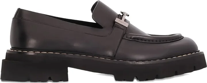 Gancini-buckle loafers