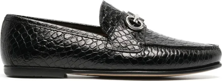 Gancini buckle loafers