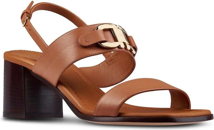 Gancini-buckle Square-toe Sandals - Image 2