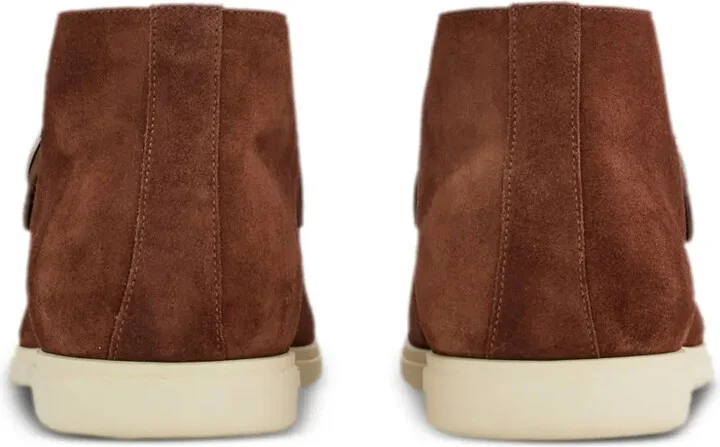 Gancini-buckle suede boots - Image 3