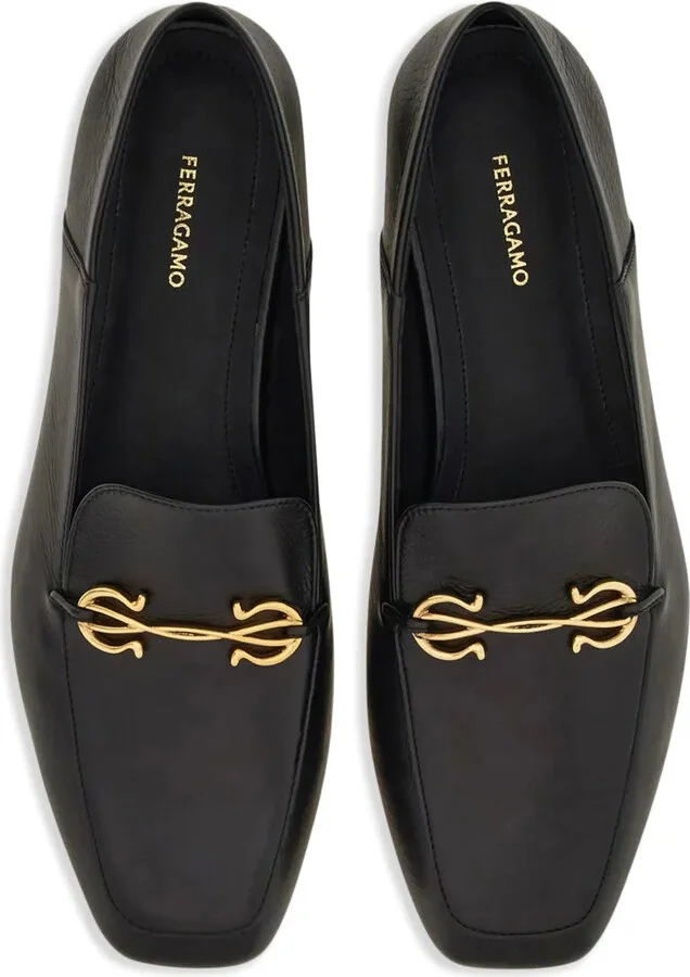 Gancini-charm leather loafers - Image 4