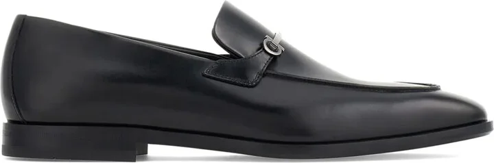 Gancini-charm leather mocassin loafers