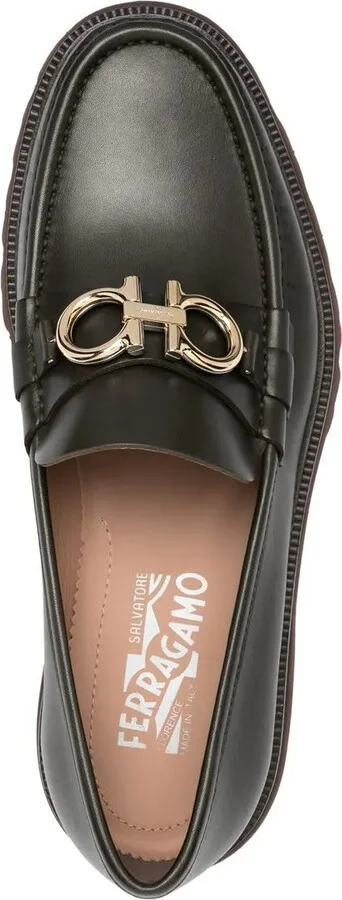 Gancini chunky leather loafers - Image 4