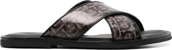 Gancini crossover strap sandals
