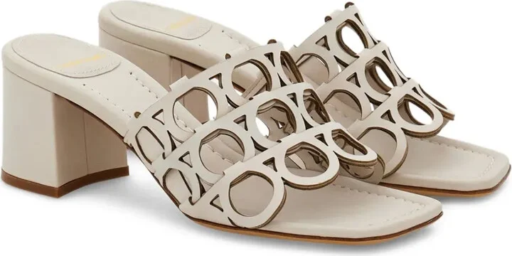 Gancini cut-out block-heel sandals - Image 2