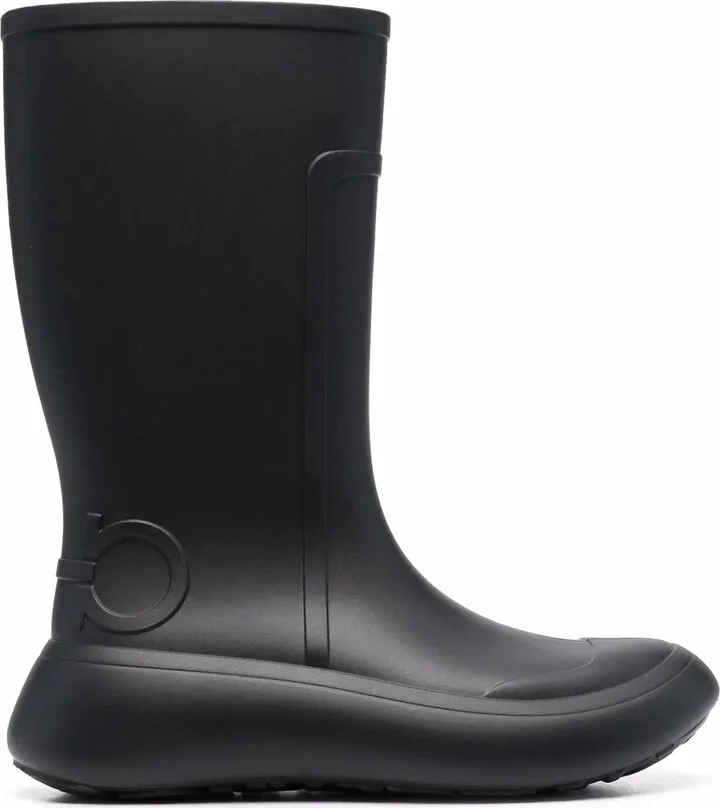 Gancini-debossed rain boots