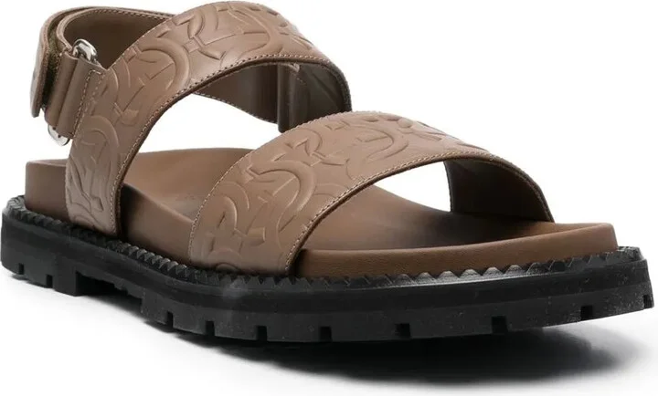 Gancini debossed sandals - Image 2