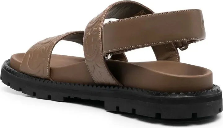 Gancini debossed sandals - Image 3