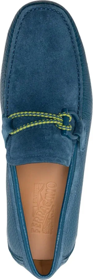 Gancini-detail calf-leather loafers - Image 4