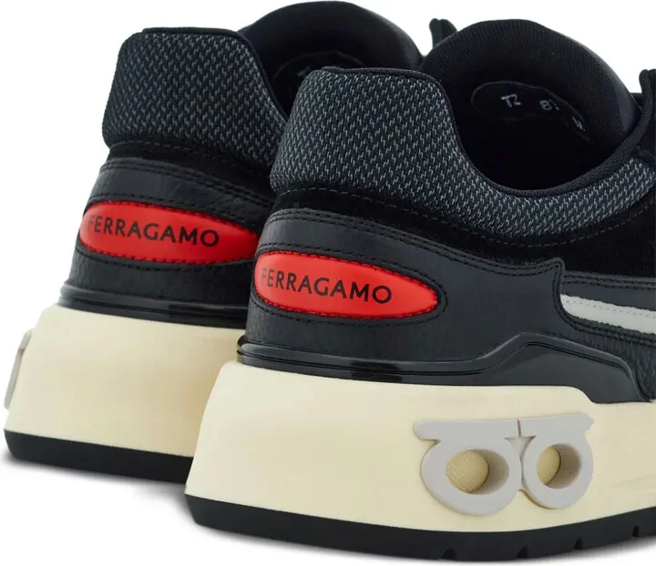 Gancini detail lace-up sneakers - Image 3
