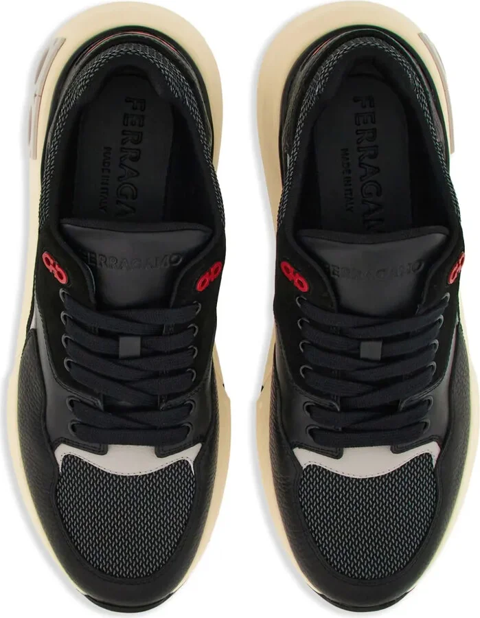 Gancini detail lace-up sneakers - Image 4