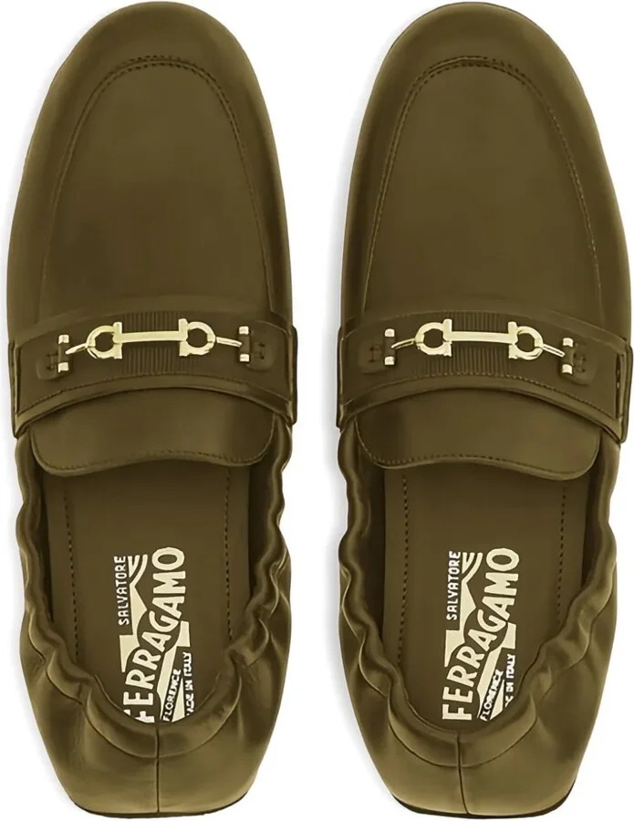 Gancini-detail leather loafers - Image 4