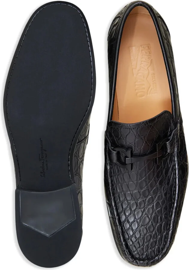 Gancini-detail leather loafers - Image 5