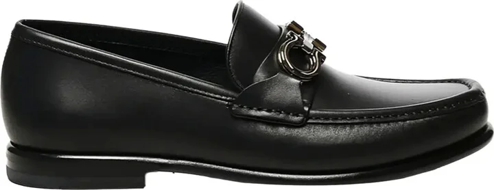 Gancini-detail leather loafers