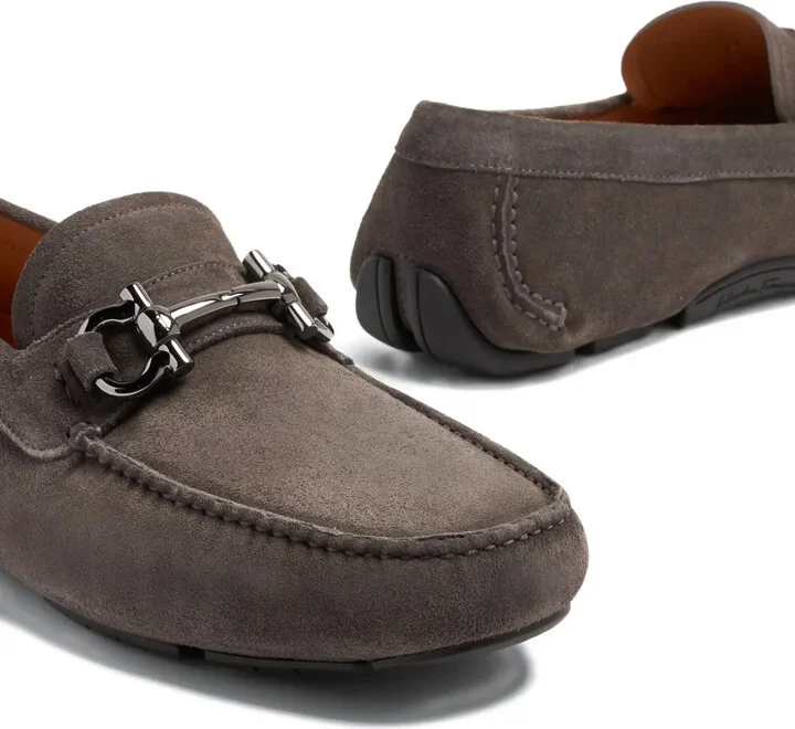 Gancini-detail suede loafers - Image 3