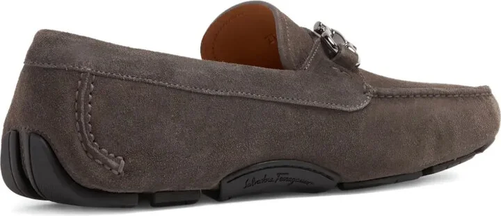 Gancini-detail suede loafers - Image 4