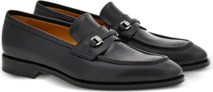 Gancini-details leather loafers - Image 2