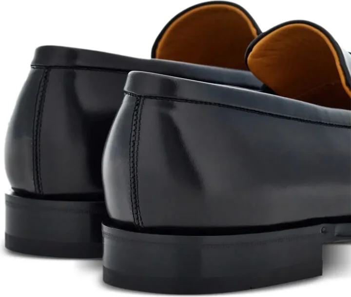 Gancini-details leather loafers - Image 3