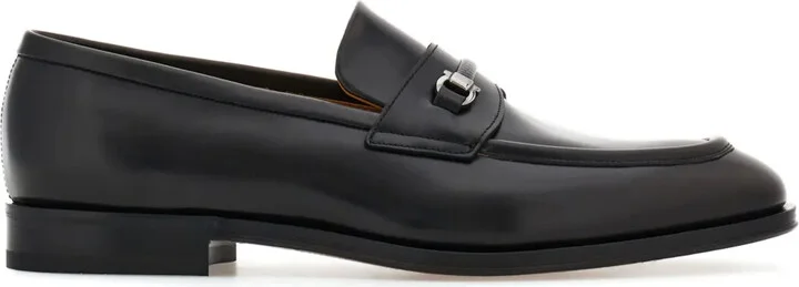 Gancini-details leather loafers