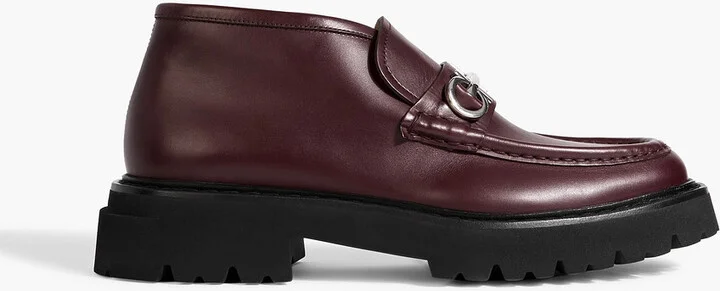 Gancini embellished leather boots