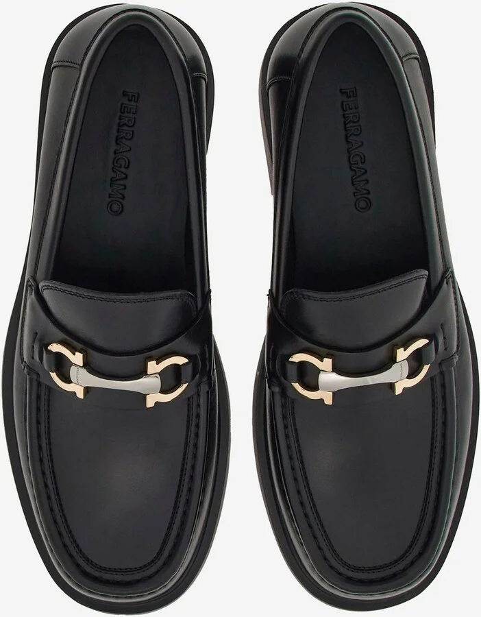 Gancini Embellished Loafers - Image 3