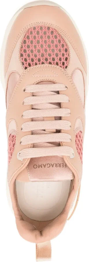 Gancini-embossed panelled sneakers - Image 4
