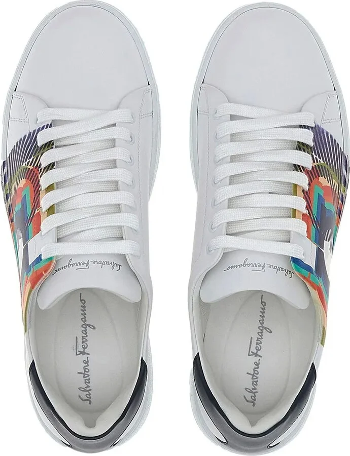 Gancini graphic-print sneakers - Image 4