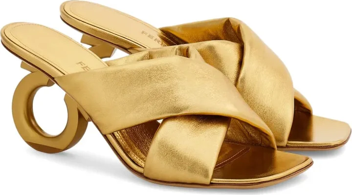 Gancini-heel padded sandals - Image 2