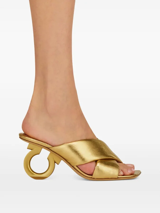 Gancini-heel padded sandals - Image 5